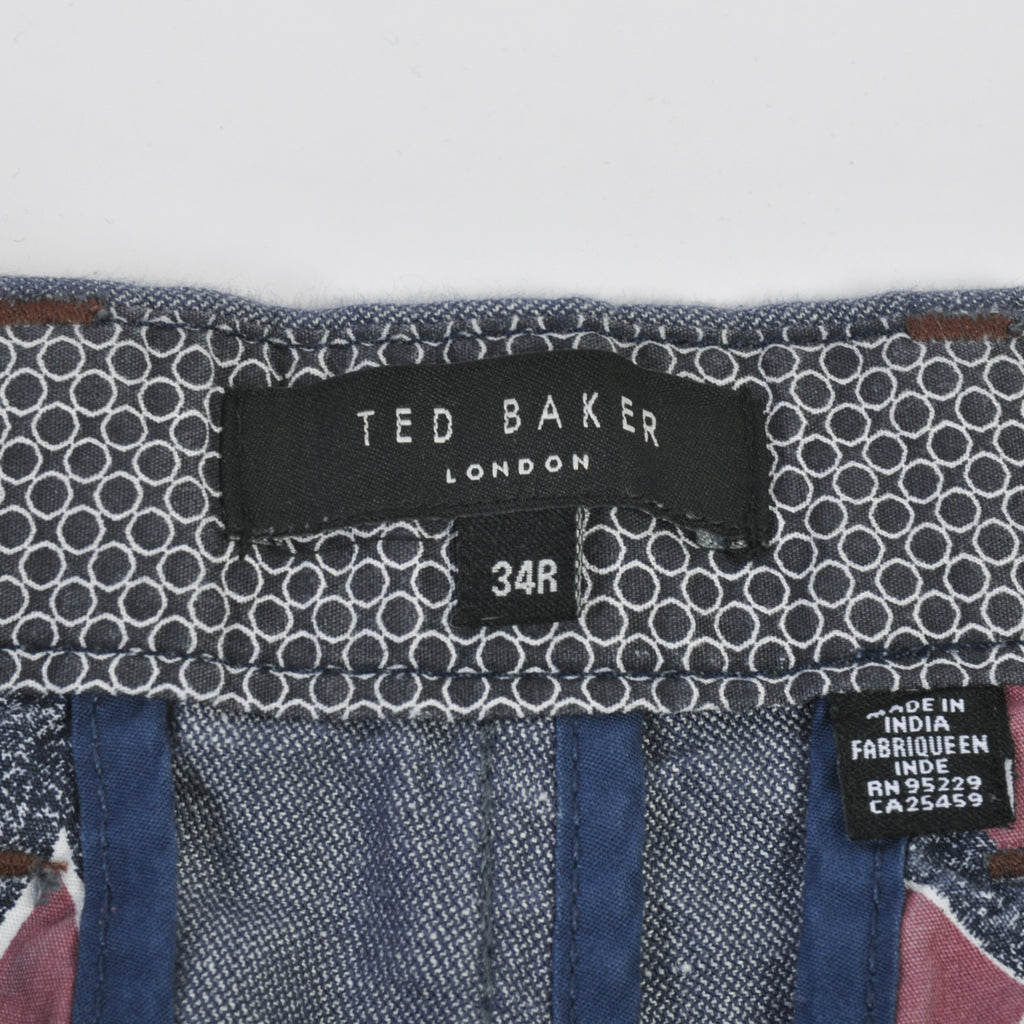 Ted Baker Slate Grey Spainn Linen Blend Shorts