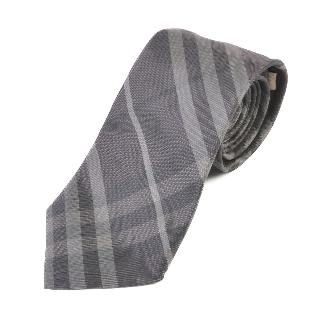 Burberry Slate Purple on Grey Nova Check Tie