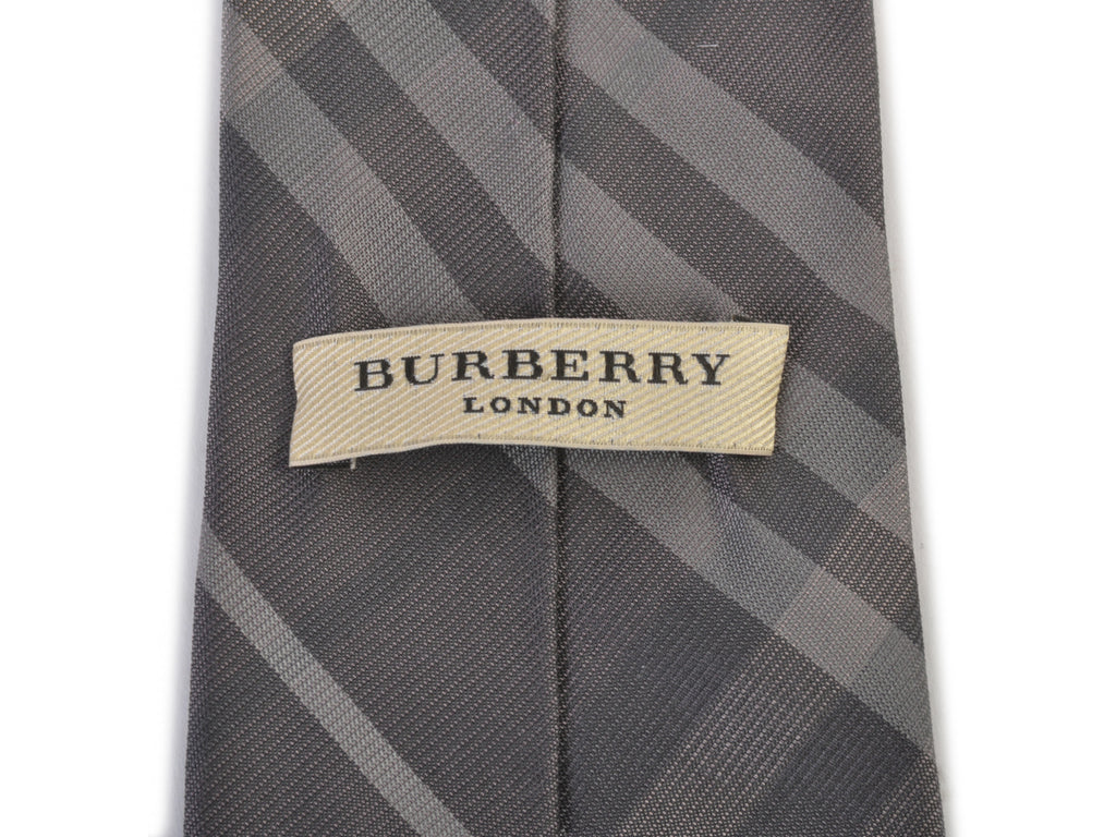 Burberry Slate Purple on Grey Nova Check Tie