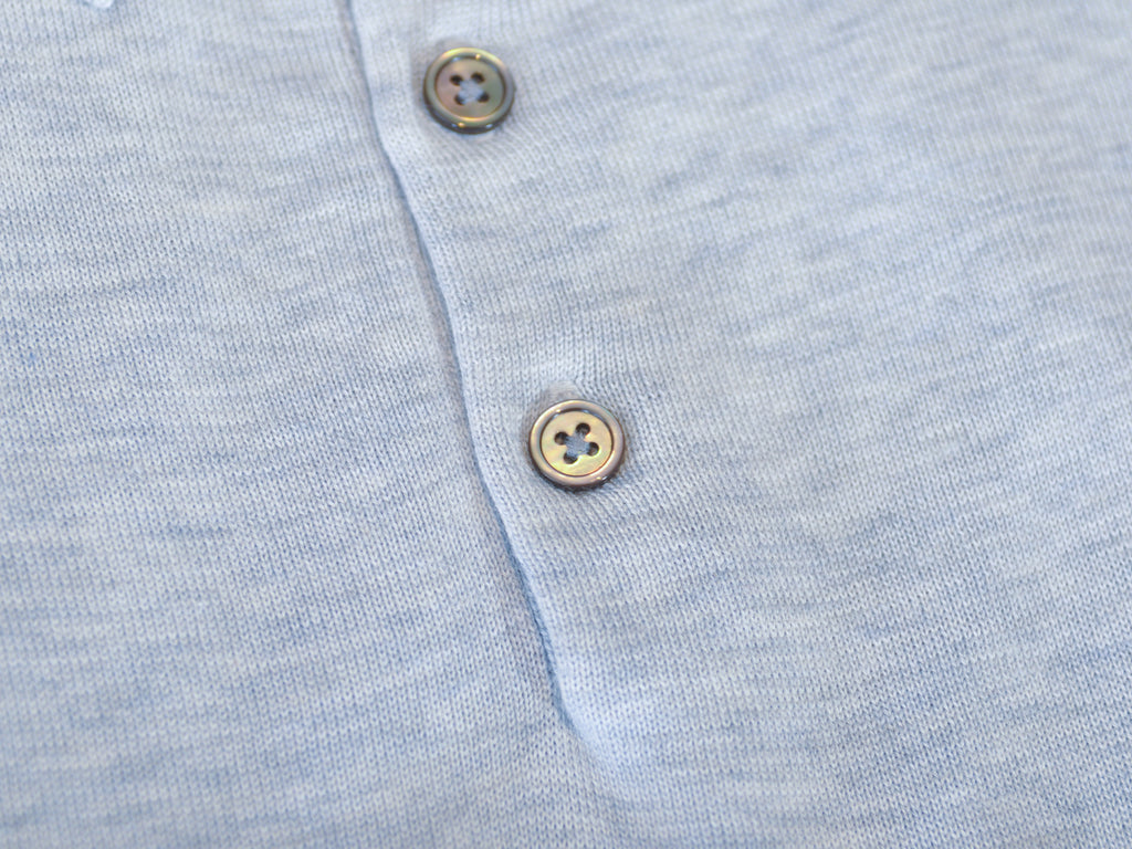 SuitSupply Grey Cotton Silk Polo Shirt