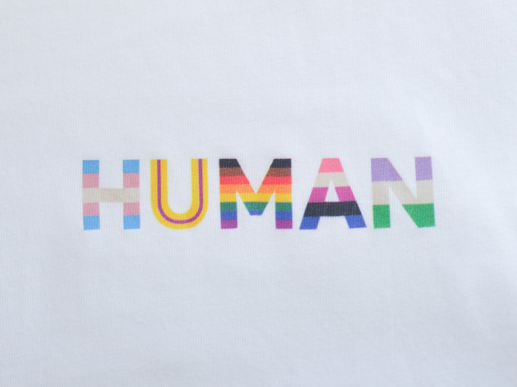 Hugo Boss White Human Pride Drain T-Shirt