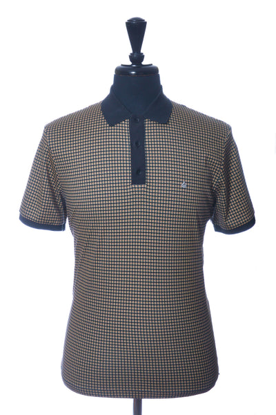 Rag & Bone Golden Yellow Print Polo Shirt