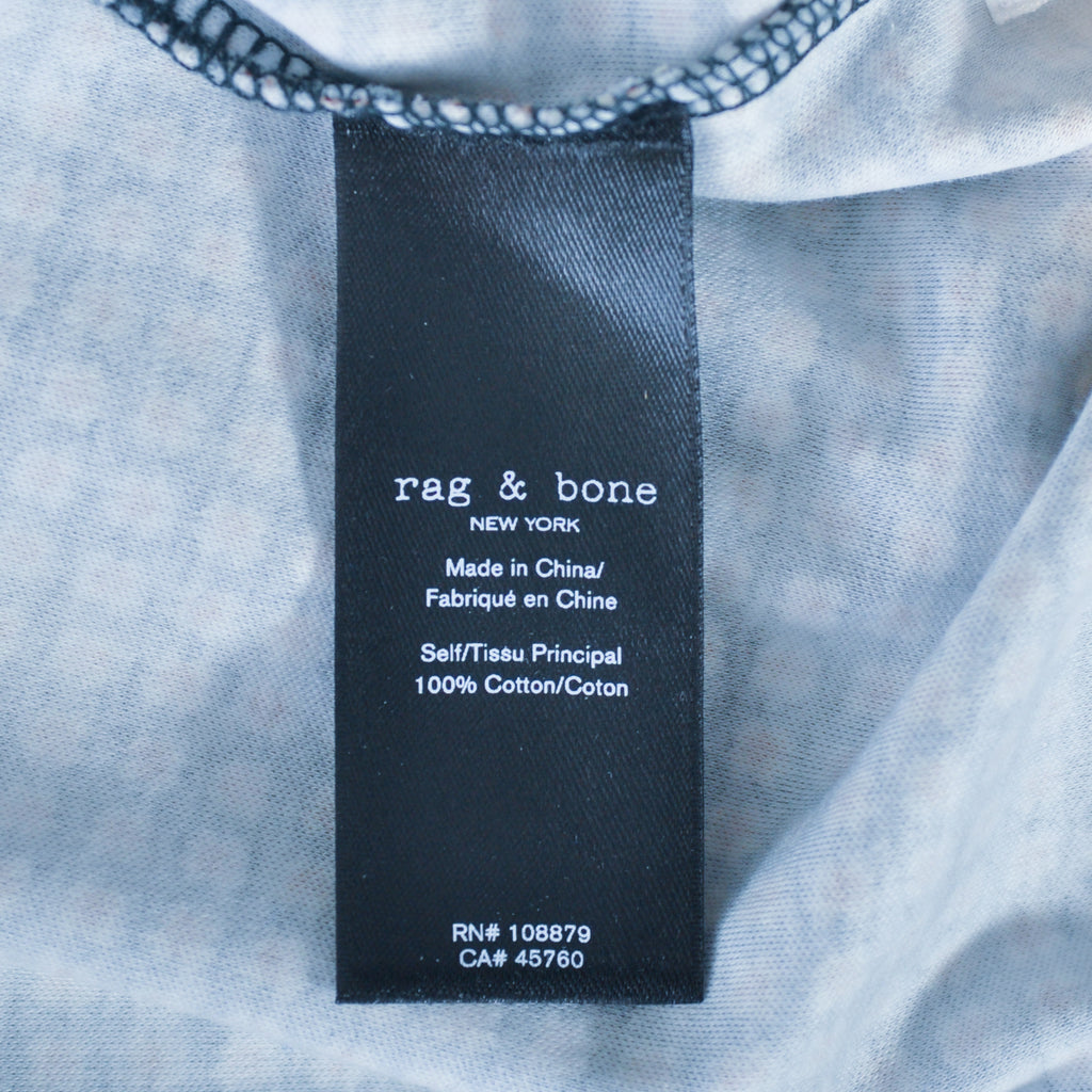 Rag & Bone Golden Yellow Print Polo Shirt