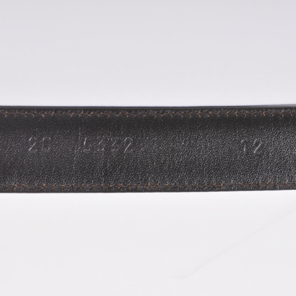 Prada Dark Brown Skinny Belt