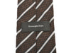 Ermenegildo Zegna Grey on Brown Striped Tie