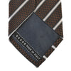 Ermenegildo Zegna Grey on Brown Striped Tie