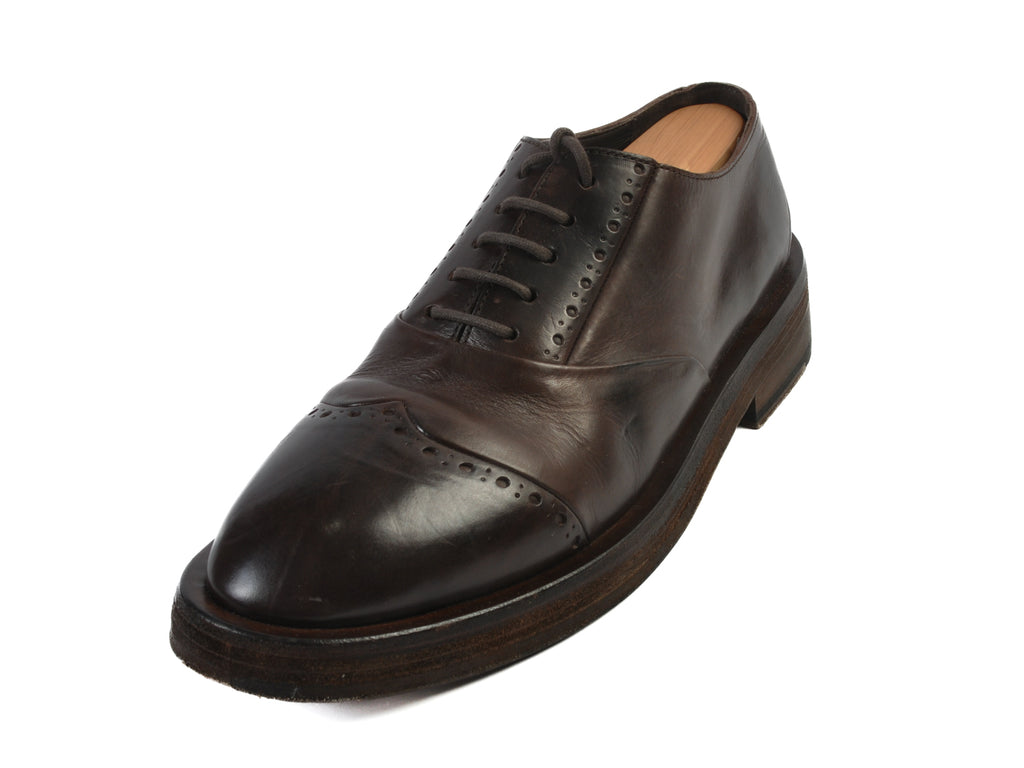Marsell Brown Cap Toe Oxfords