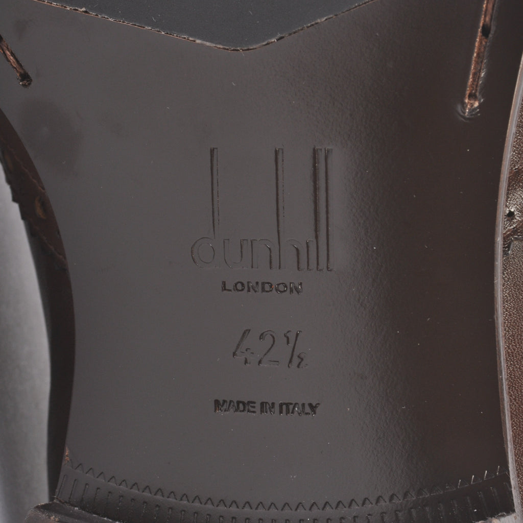 Dunhill Dark Brown Leather Wing Tip Shoes