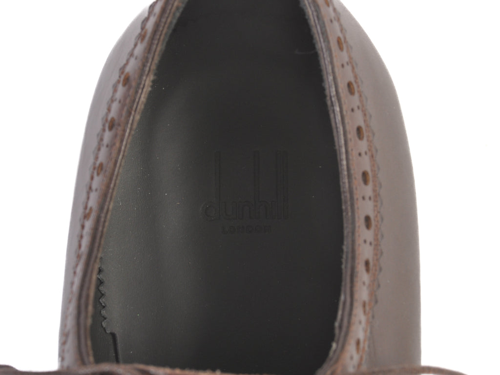Dunhill Dark Brown Leather Wing Tip Shoes