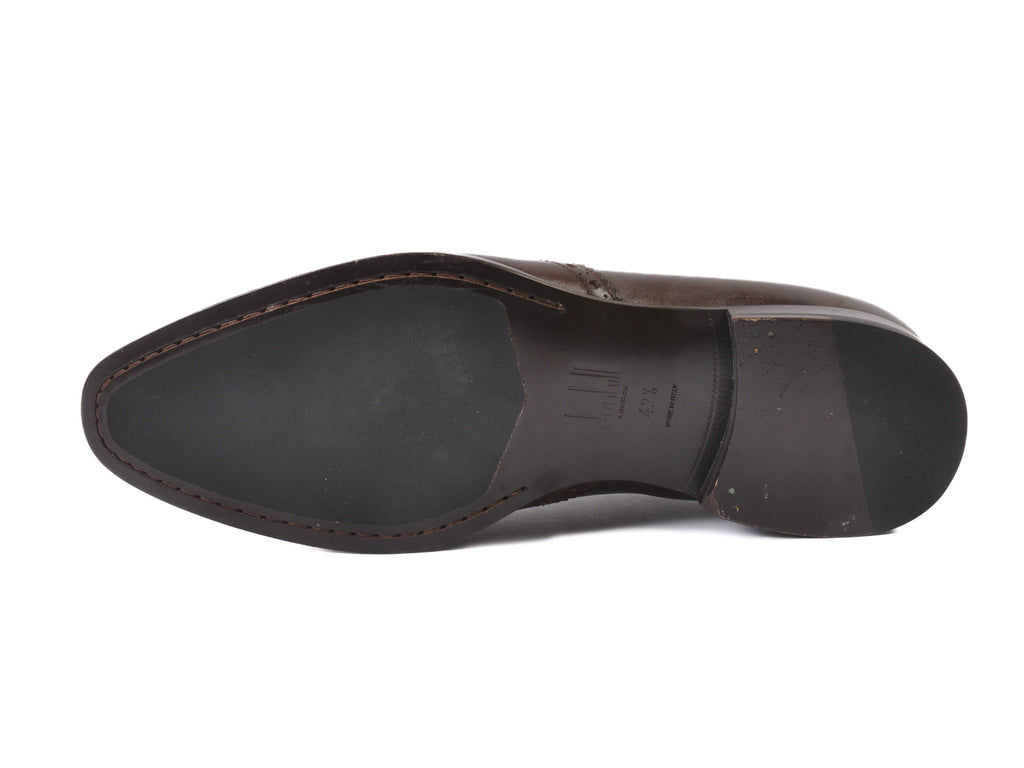 Dunhill Dark Brown Leather Wing Tip Shoes