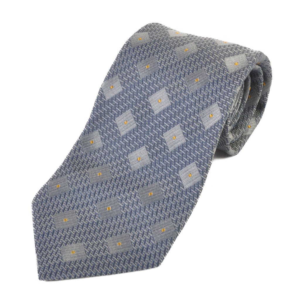 Tino Cosma Slate Blue Geometric Tie