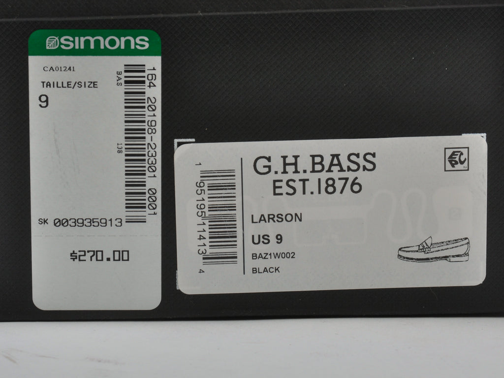 G.H. Bass Black Larson Loafers