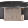 J.Lindeberg Black Textured Leather Belt