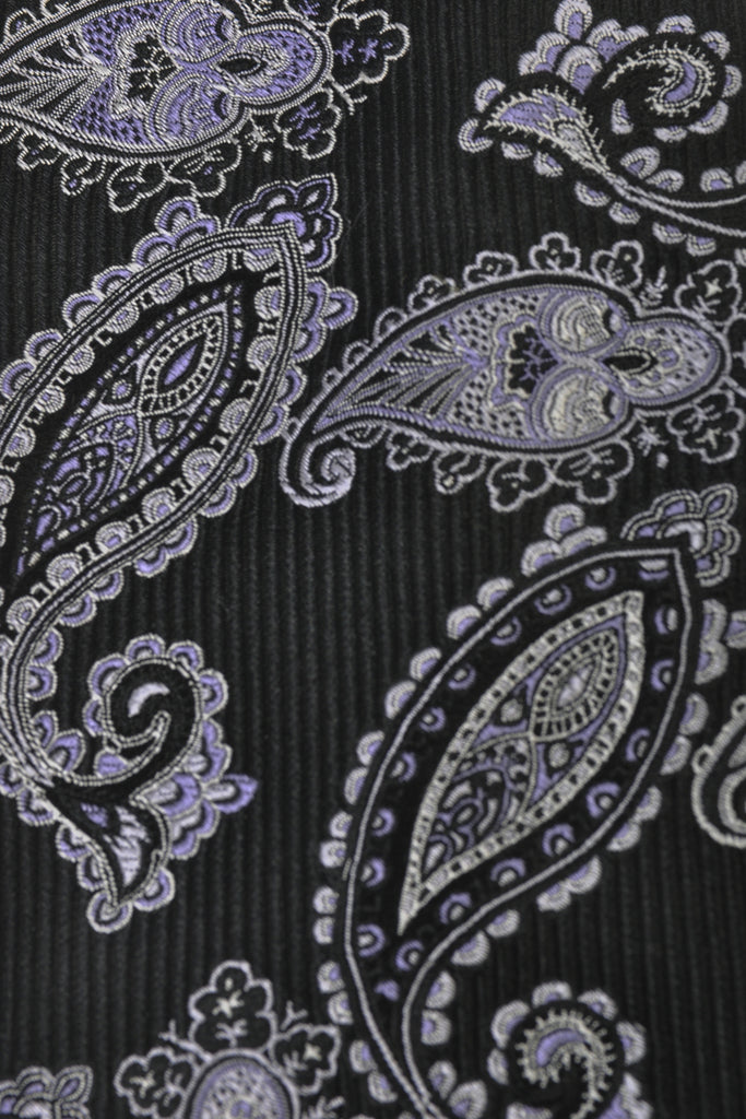 Dion Signature Black Paisley Tie