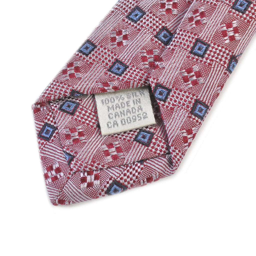 Sam Abouhassan Muted Red Geometric Tie