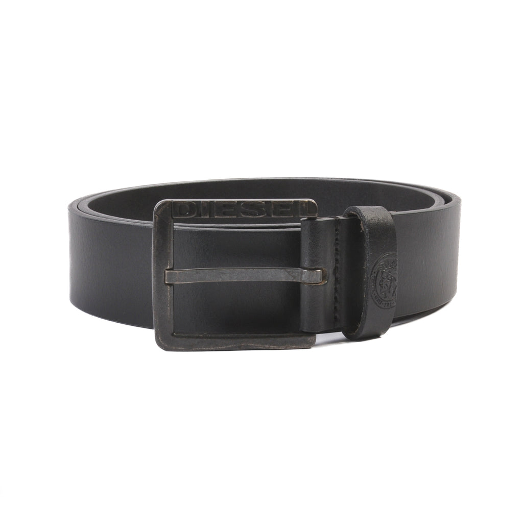 Diesel Black Wide Leather Belt