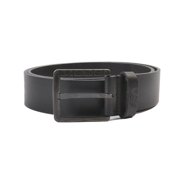 Diesel Black Wide Leather Belt