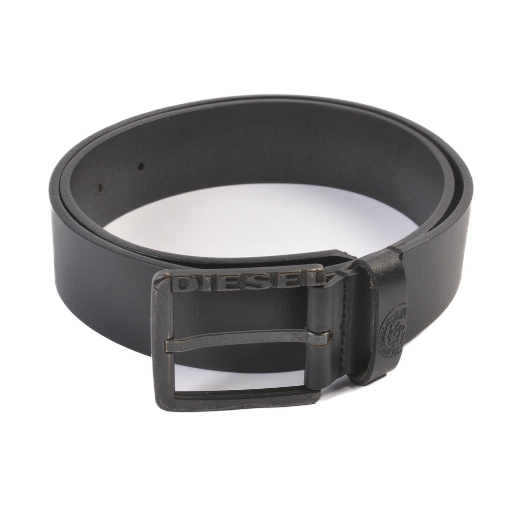 Diesel Black Wide Leather Belt
