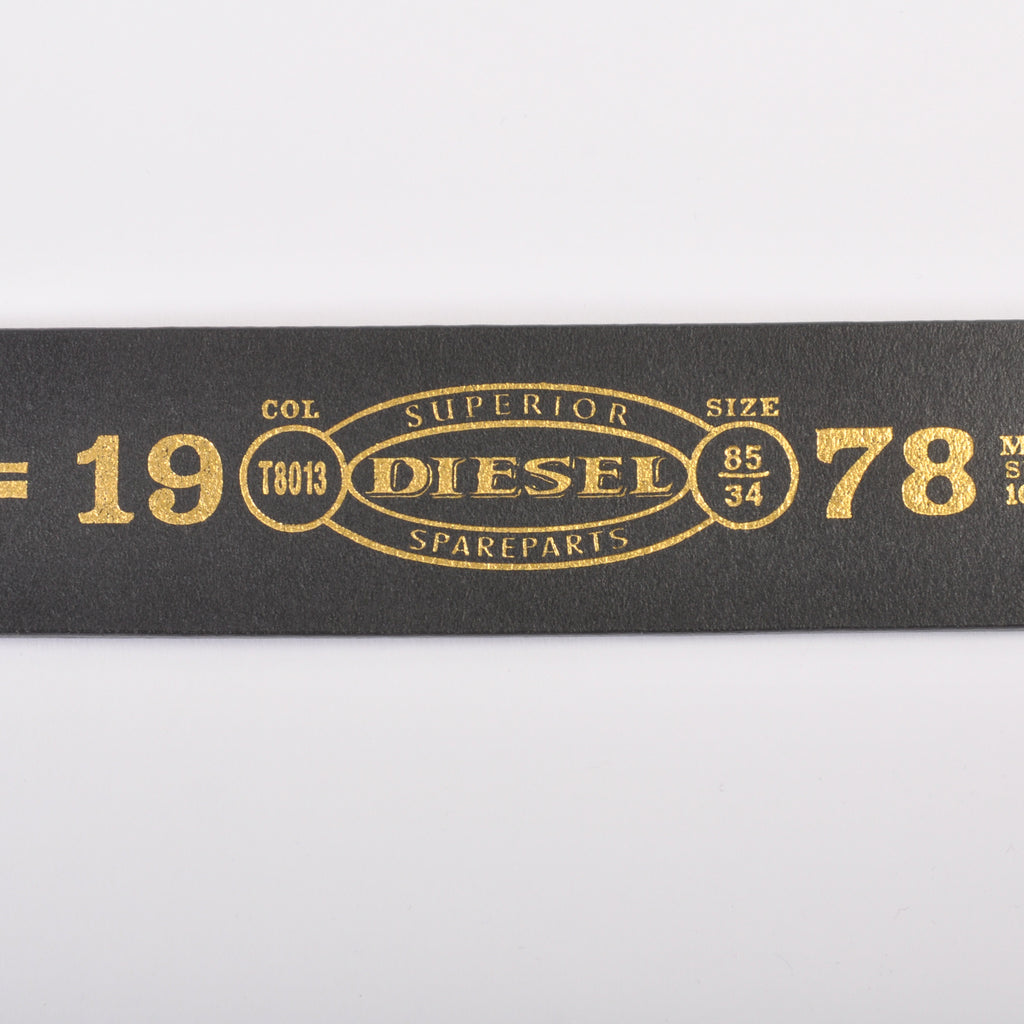 Diesel Black Wide Leather Belt