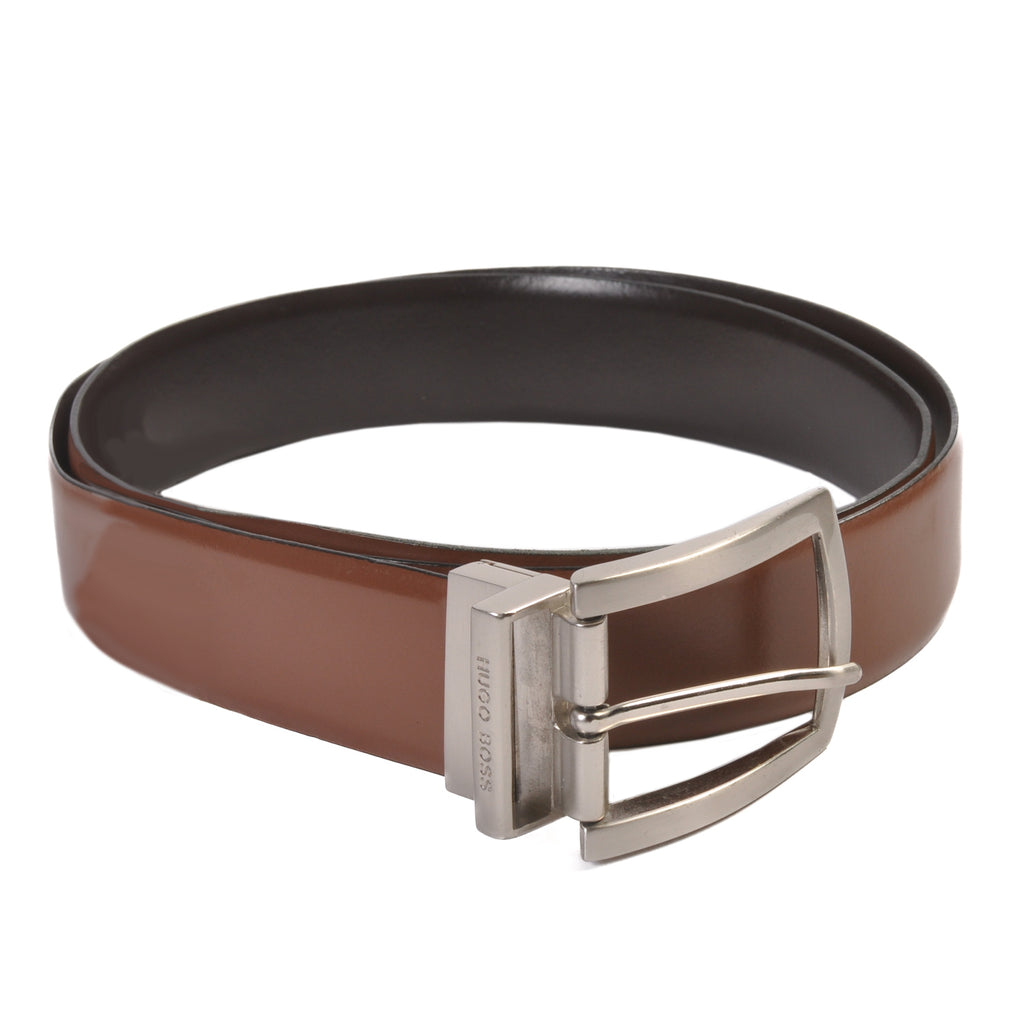 Hugo Boss Brown Leather Reversible Belt