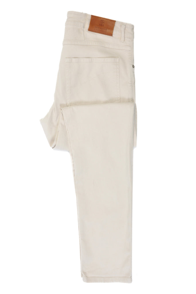 Brunello Cucinelli Beige Skinny Fit Jeans