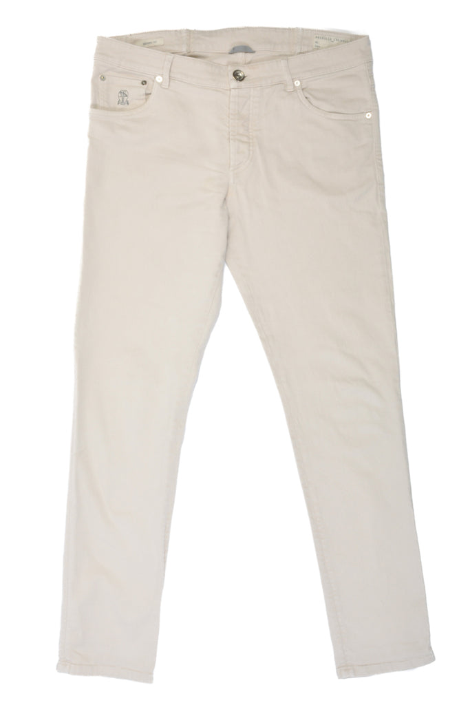 Brunello Cucinelli Beige Skinny Fit Jeans