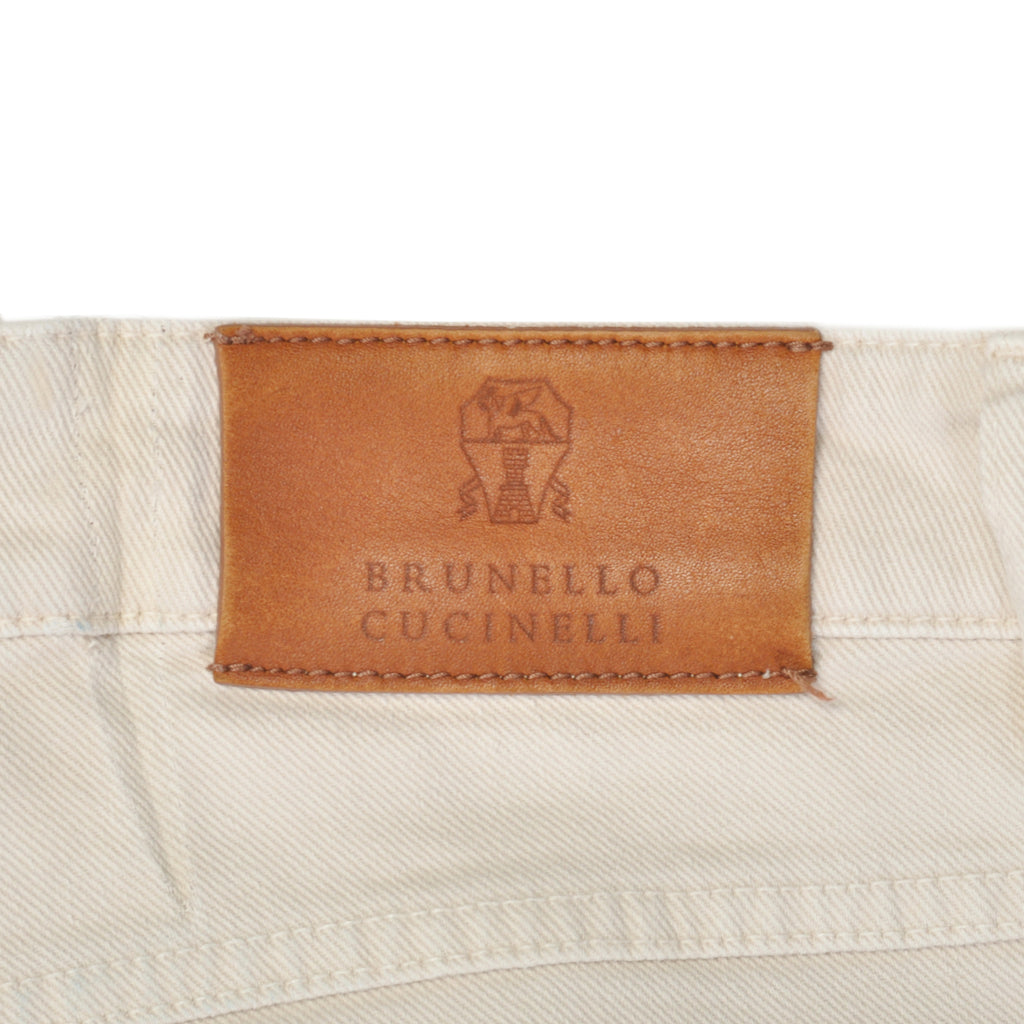 Brunello Cucinelli Beige Skinny Fit Jeans
