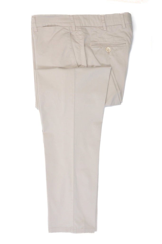 Brunello Cucinelli Beige Stretch Cotton Italian Fit Chinos
