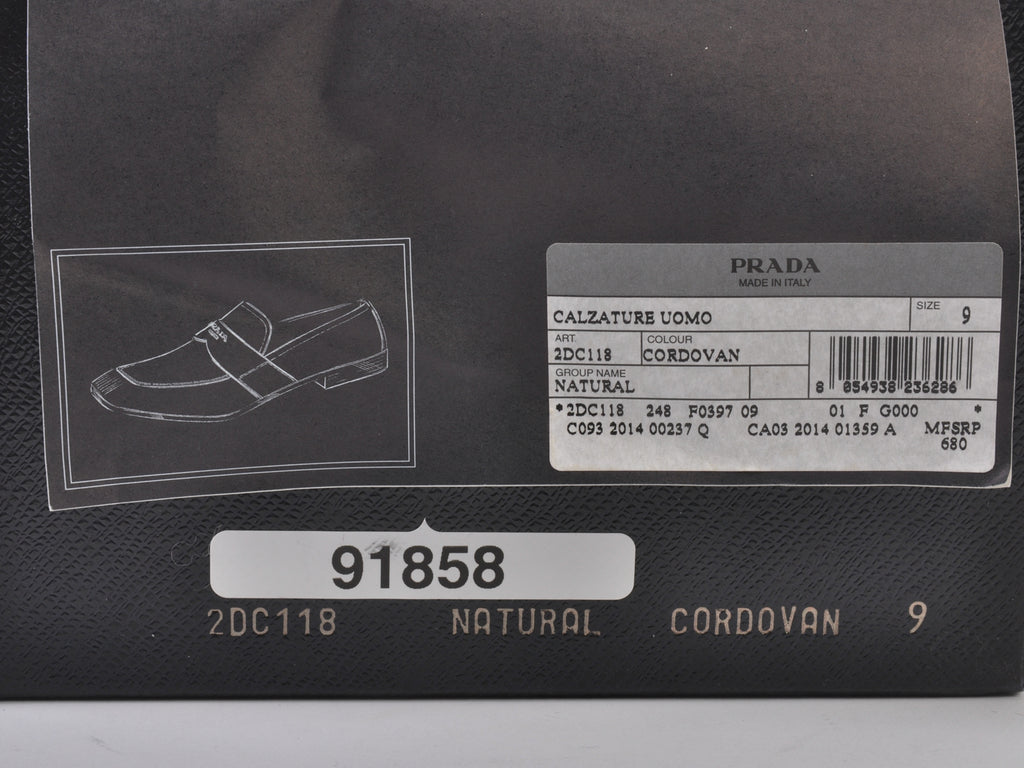 Prada Dark Brown Cordovan Calzature Loafers