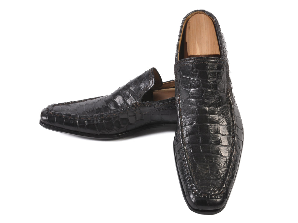 Barracuda Dark Grey Reptile Loafers