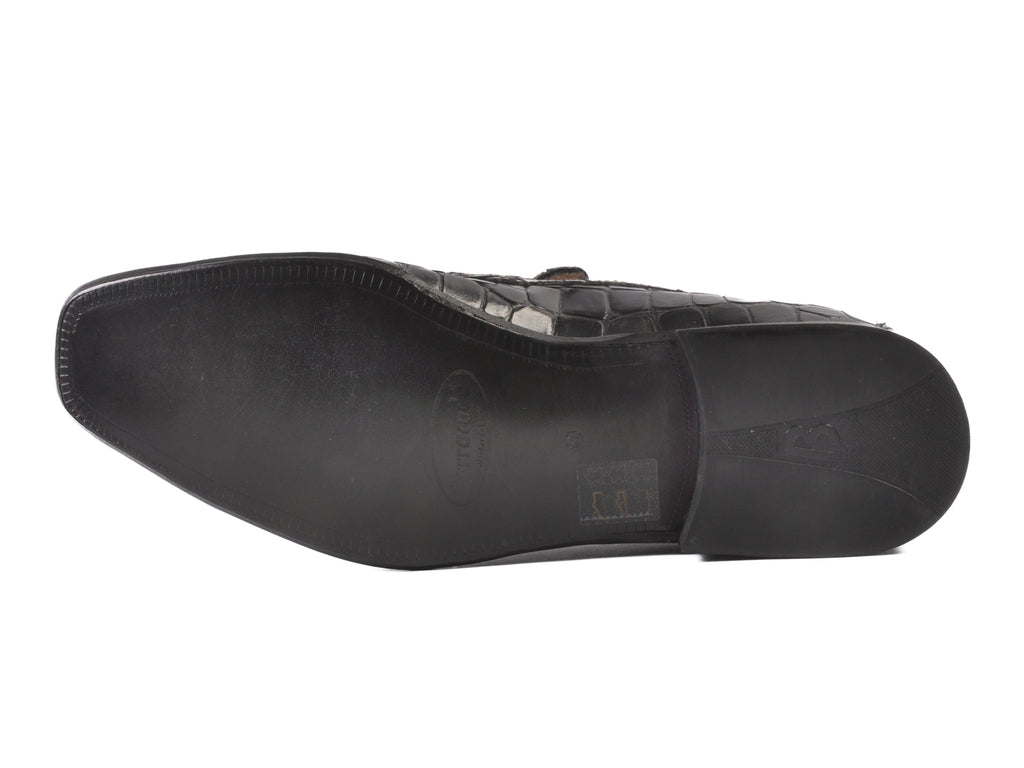 Barracuda Dark Grey Reptile Loafers