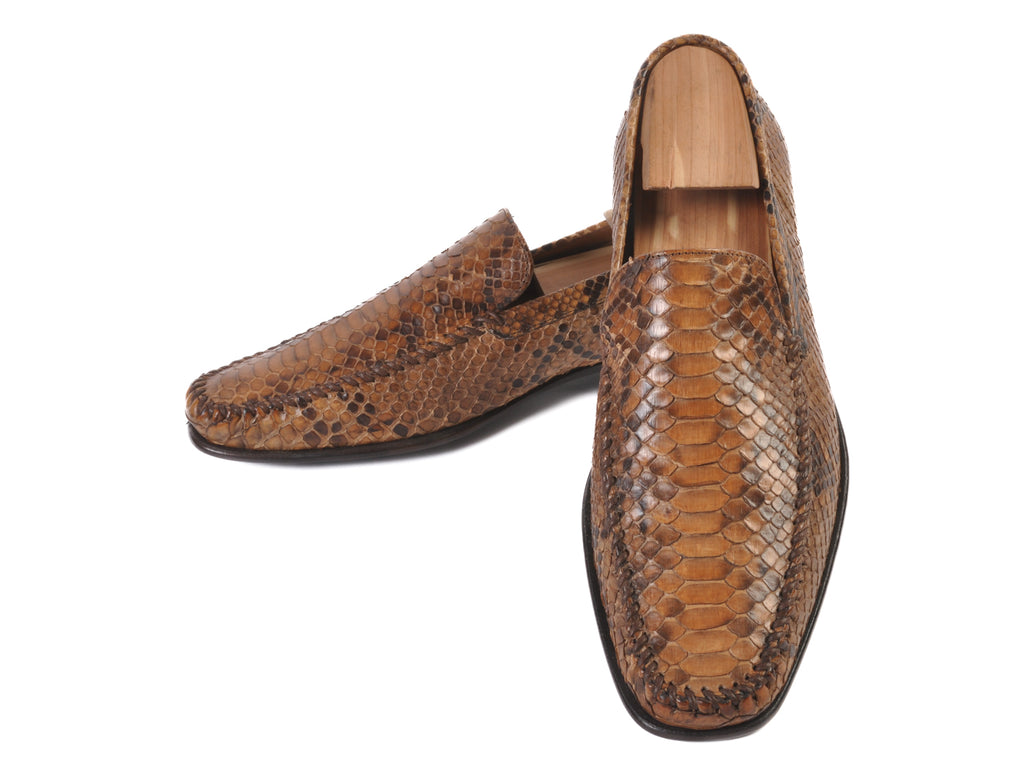 Giorgio Armani Brown Snakeskin Loafers