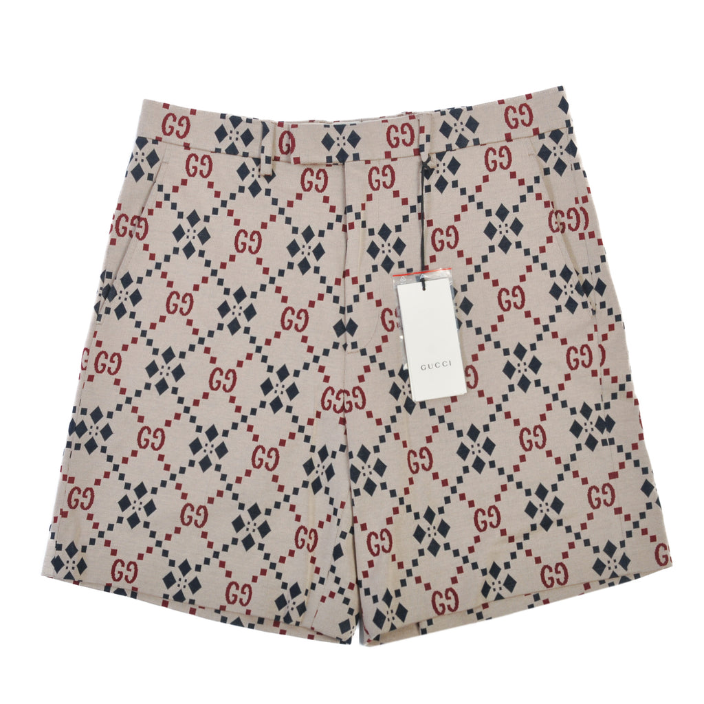 Gucci NWT Brown GG Argyle Check Shorts