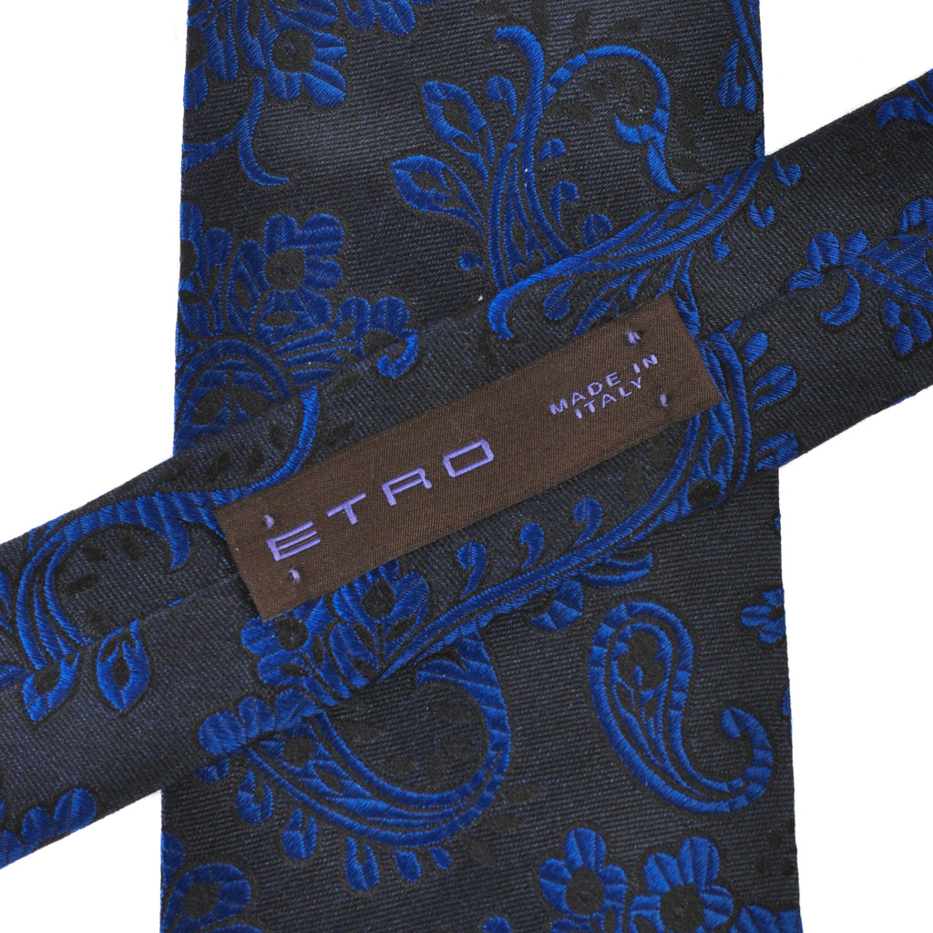 Etro Navy Blue Paisley Tie