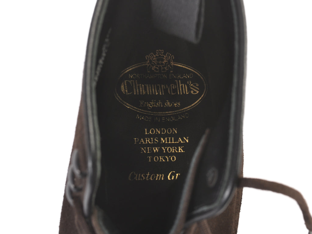 Church’s NWOB Dark Brown Suede Easenhall Cap Toe Boots