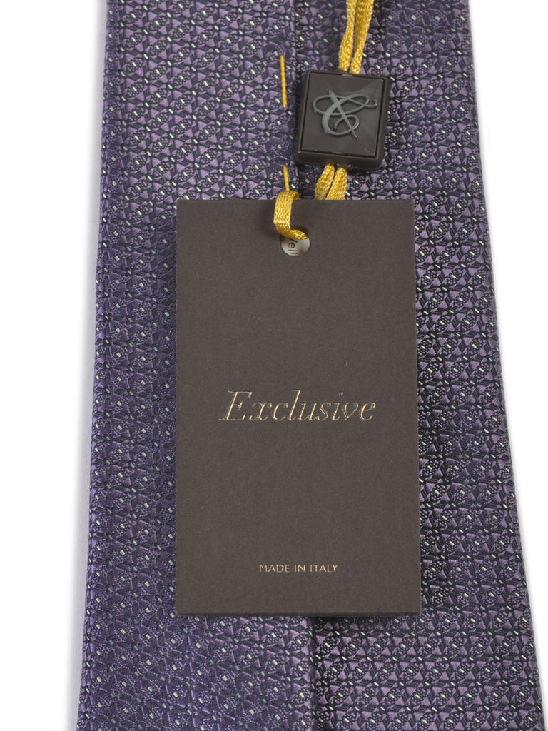 Canali 1934 NWT Exclusive Purple Geometric Weave Tie
