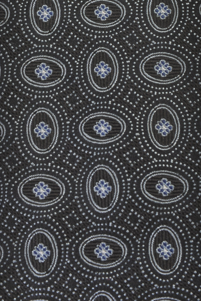 Armani Collezioni Blue on Black Geometric Tie