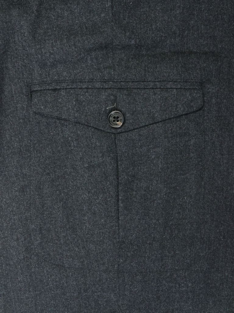 Maurizio Baldassari Charcoal Grey Flannel Cargo