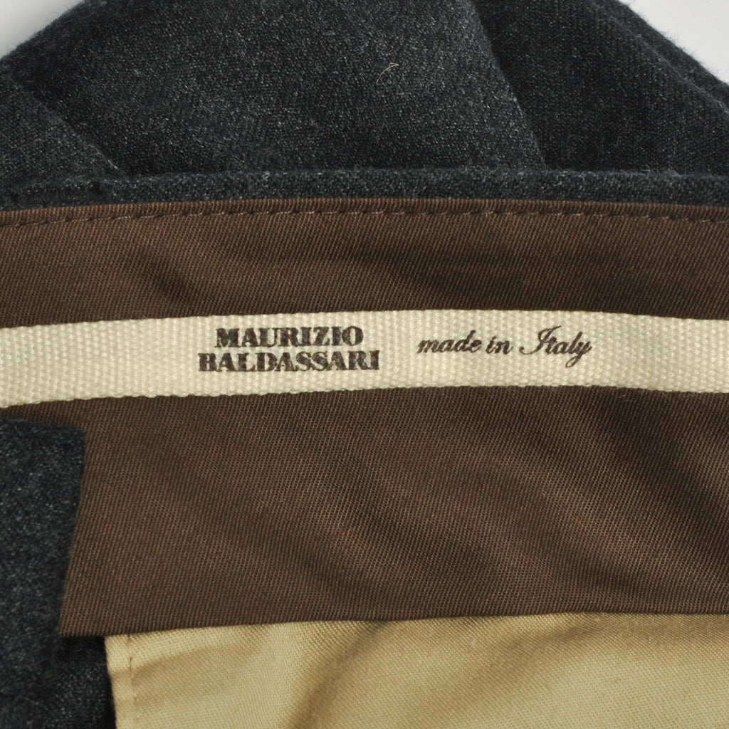 Maurizio Baldassari Charcoal Grey Flannel Cargo