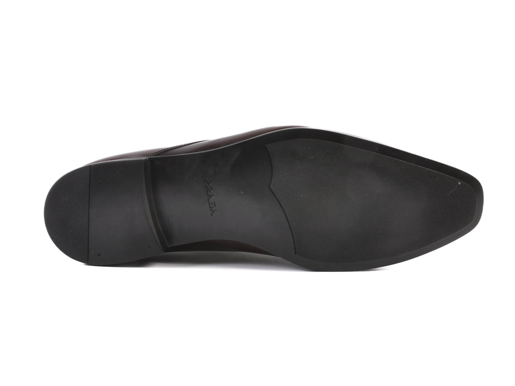 Prada Brown Leather Derby Shoes