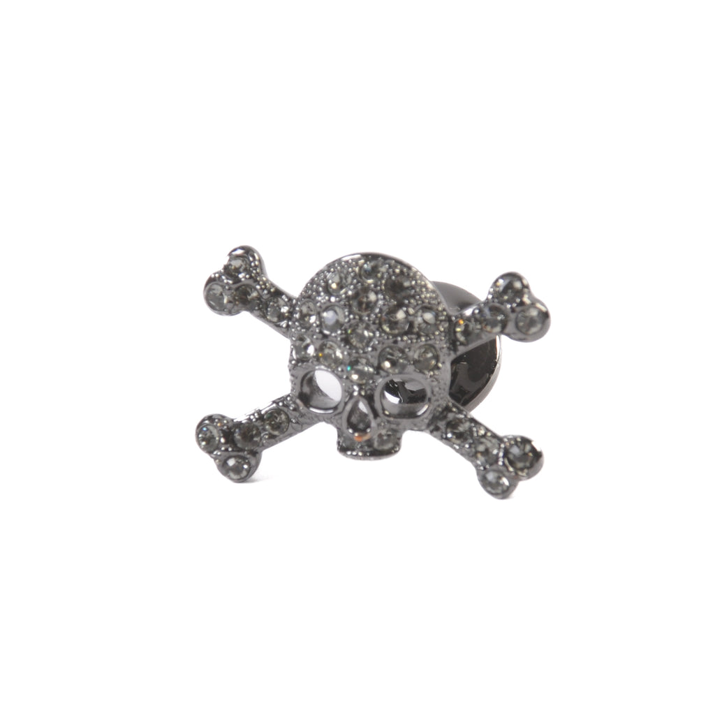 Vivienne Westwood Black Jeweled Skull and Crossbones Cufflinks