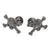 Vivienne Westwood Black Jeweled Skull and Crossbones Cufflinks