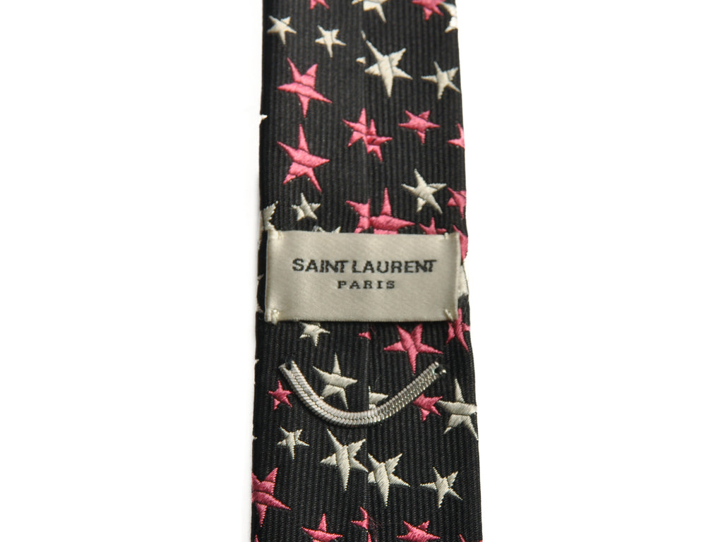 Saint Laurent Star Pattern Super Skinny Tie
