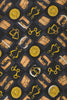 Gucci Gold on Black Print Tie