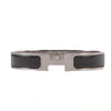 Hermes Black Enamel on Silver H Bracelet