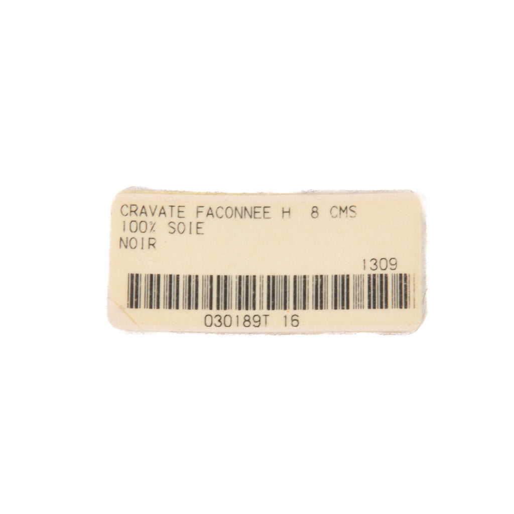 Hermes Black Faconnee H Tie