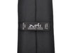 Hermes Black Cravate Unie Chevron Herringbone Tie