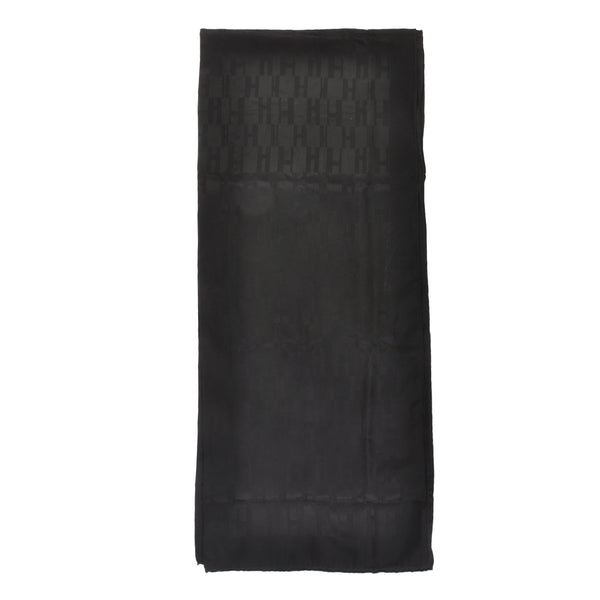 Hermes Black Echarpe Faconnee Grand H Scarf