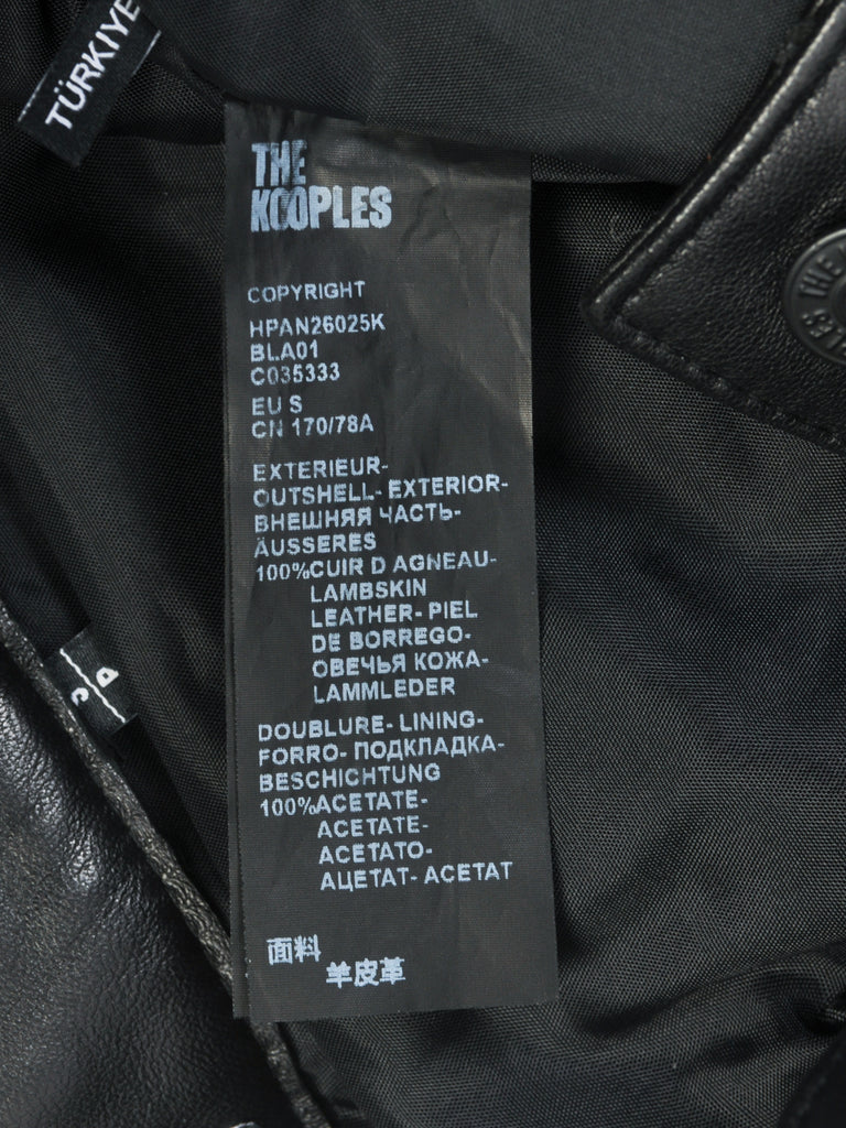 The Kooples NWT Black Lambskin Leather Trend Pants