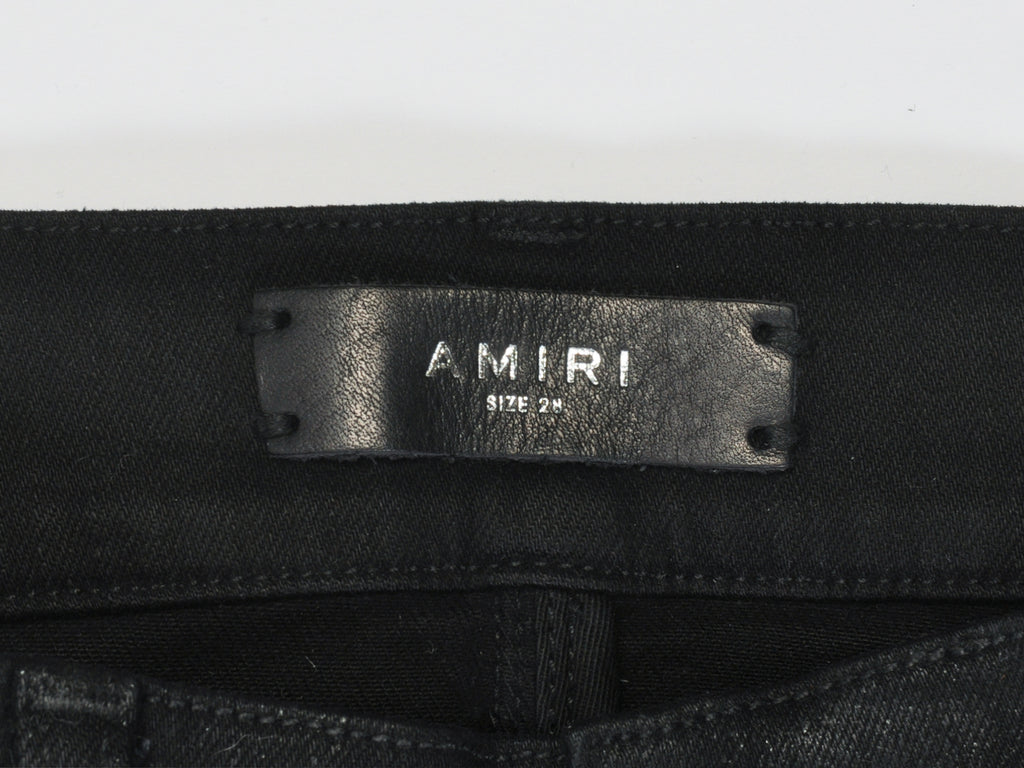 Amiri NWT Black Waxed MXI Skinny Fit Jeans